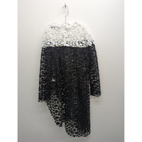 Black & White Crochet Lace Long-Sleeve Dress By Misslook - S