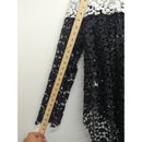 Black & White Crochet Lace Long-Sleeve Dress By Misslook - S