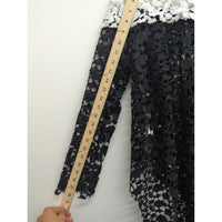 Black & White Crochet Lace Long-Sleeve Dress By Misslook - S