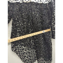 Black & White Crochet Lace Long-Sleeve Dress By Misslook - S