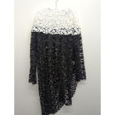 Black & White Crochet Lace Long-Sleeve Dress By Misslook - S