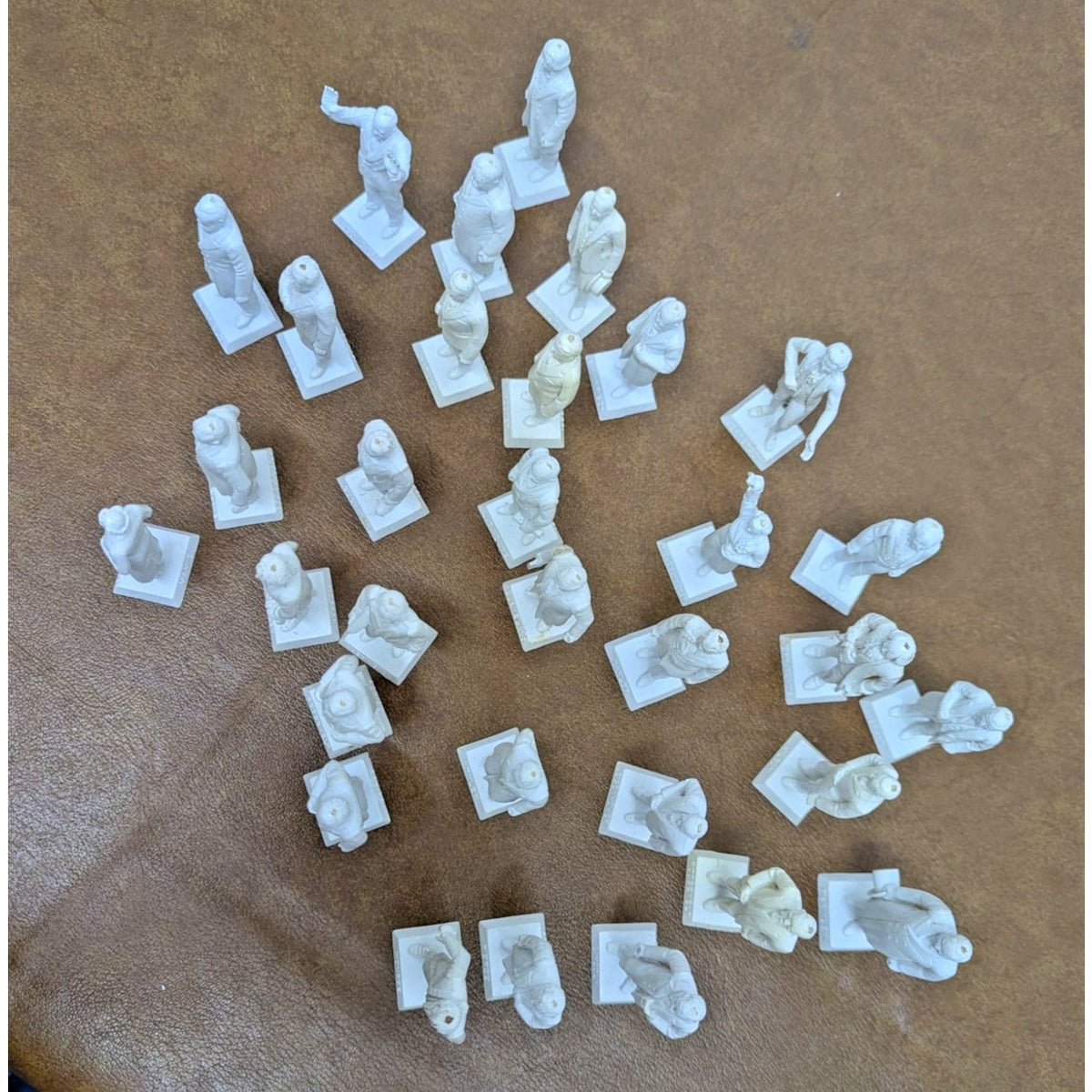 Vintage White Plastic U.S. Presidents & First Ladies Figurines 2" Collectible Se