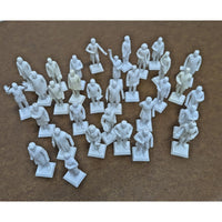 Vintage White Plastic U.S. Presidents & First Ladies Figurines 2" Collectible Se
