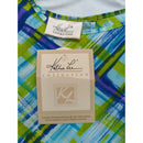 Kathie Lee Collection Womens Multi-Color Plaid Short Sleeve Top Size XL