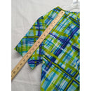 Kathie Lee Collection Womens Multi-Color Plaid Short Sleeve Top Size XL