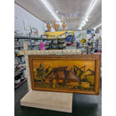 Vintage Wooden Polish Village 3D Carved Landscape Wall Art