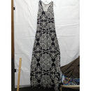 Popana Black & White Mandala Print Sleeveless Maxi Dress Size M Made In USA