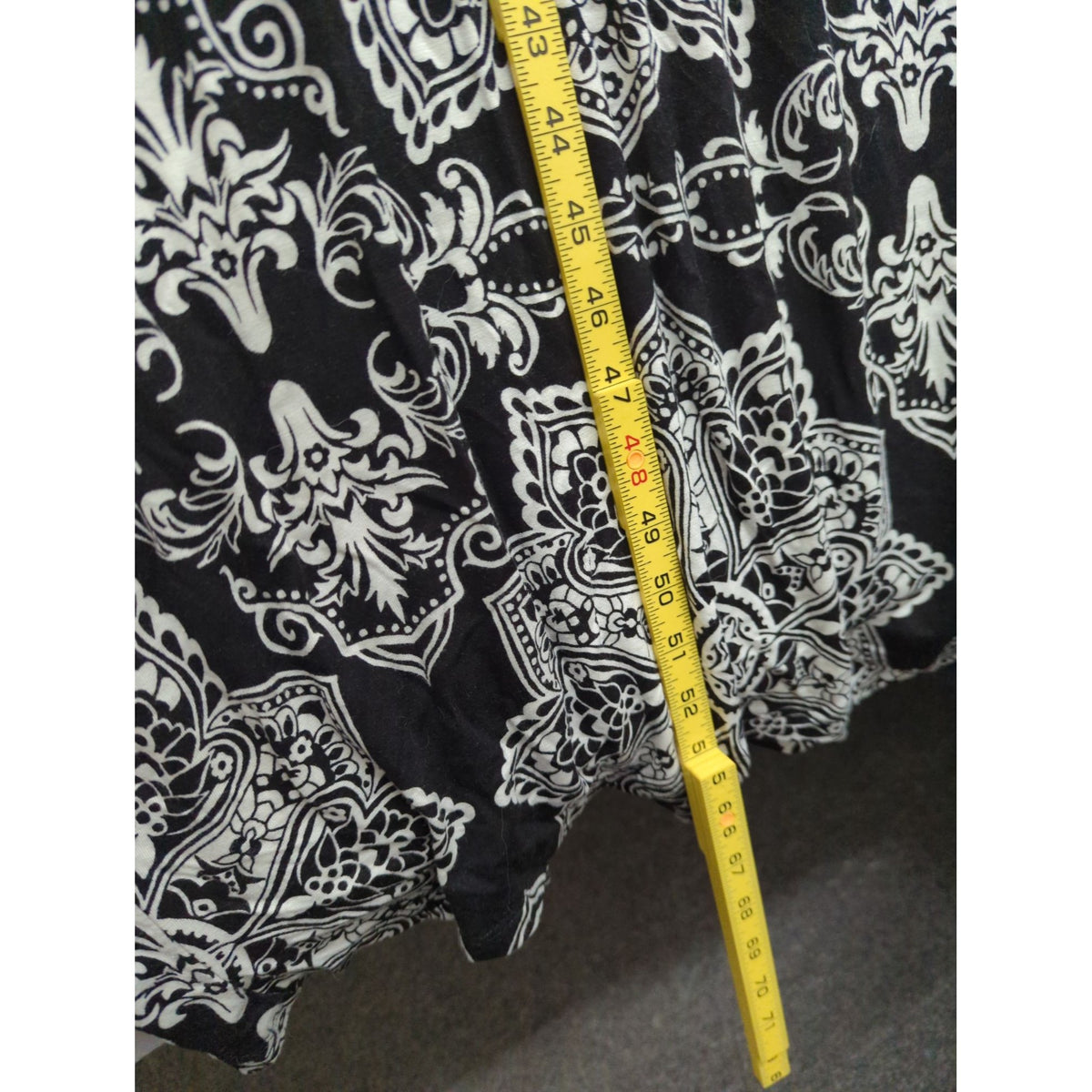 Popana Black & White Mandala Print Sleeveless Maxi Dress Size M Made In USA