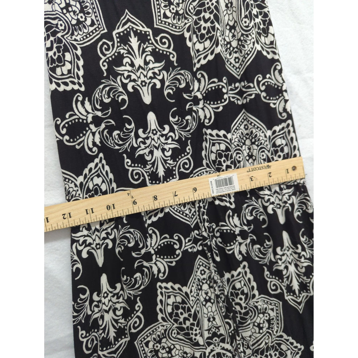 Popana Black & White Mandala Print Sleeveless Maxi Dress Size M Made In USA
