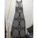 Popana Black & White Mandala Print Sleeveless Maxi Dress Size M Made In USA