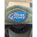 Bud Light Green Herringbone Quilted Lined Flat Cap Hat