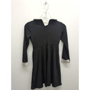 Black Long-Sleeve Peter Pan Collar Dress By Gorya - Womens M - Elegant & Comfortable