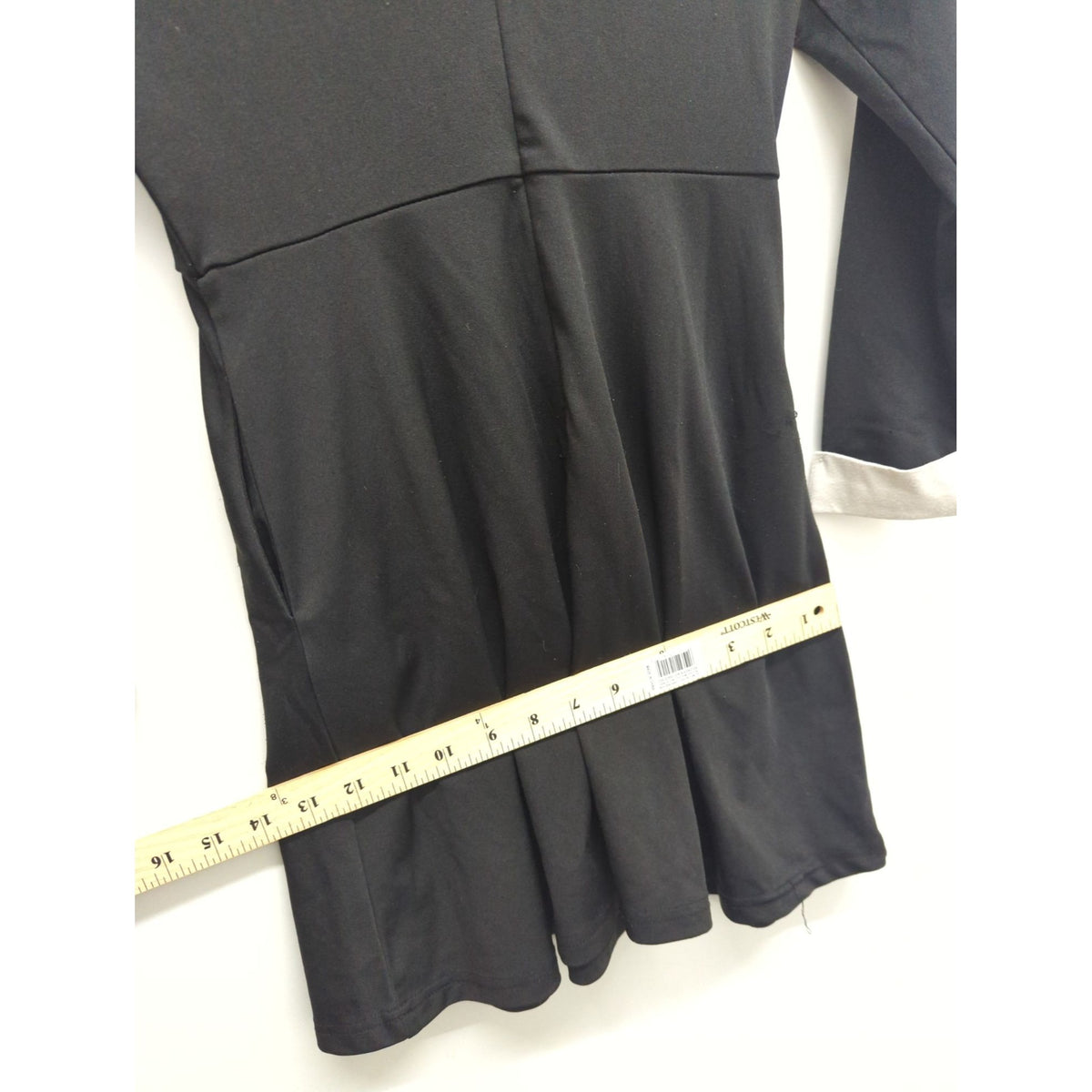 Black Long-Sleeve Peter Pan Collar Dress By Gorya - Womens M - Elegant & Comfortable