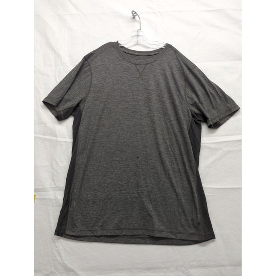 Lululemon Mens Gray Short Sleeve Performance T-Shirt With Mesh Panels Size XL