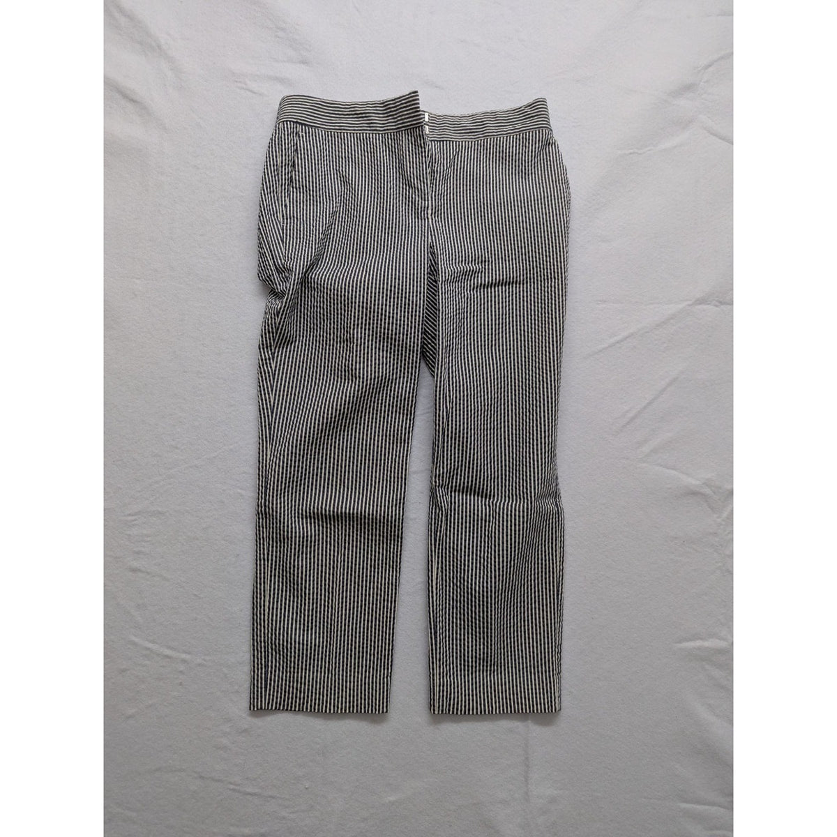 Ann Taylor Petite Devin Fit Striped Pants 4P Black & White