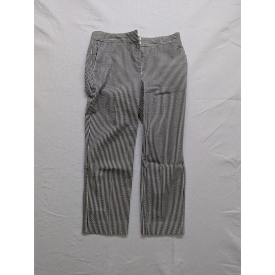 Ann Taylor Petite Devin Fit Striped Pants 4P Black & White