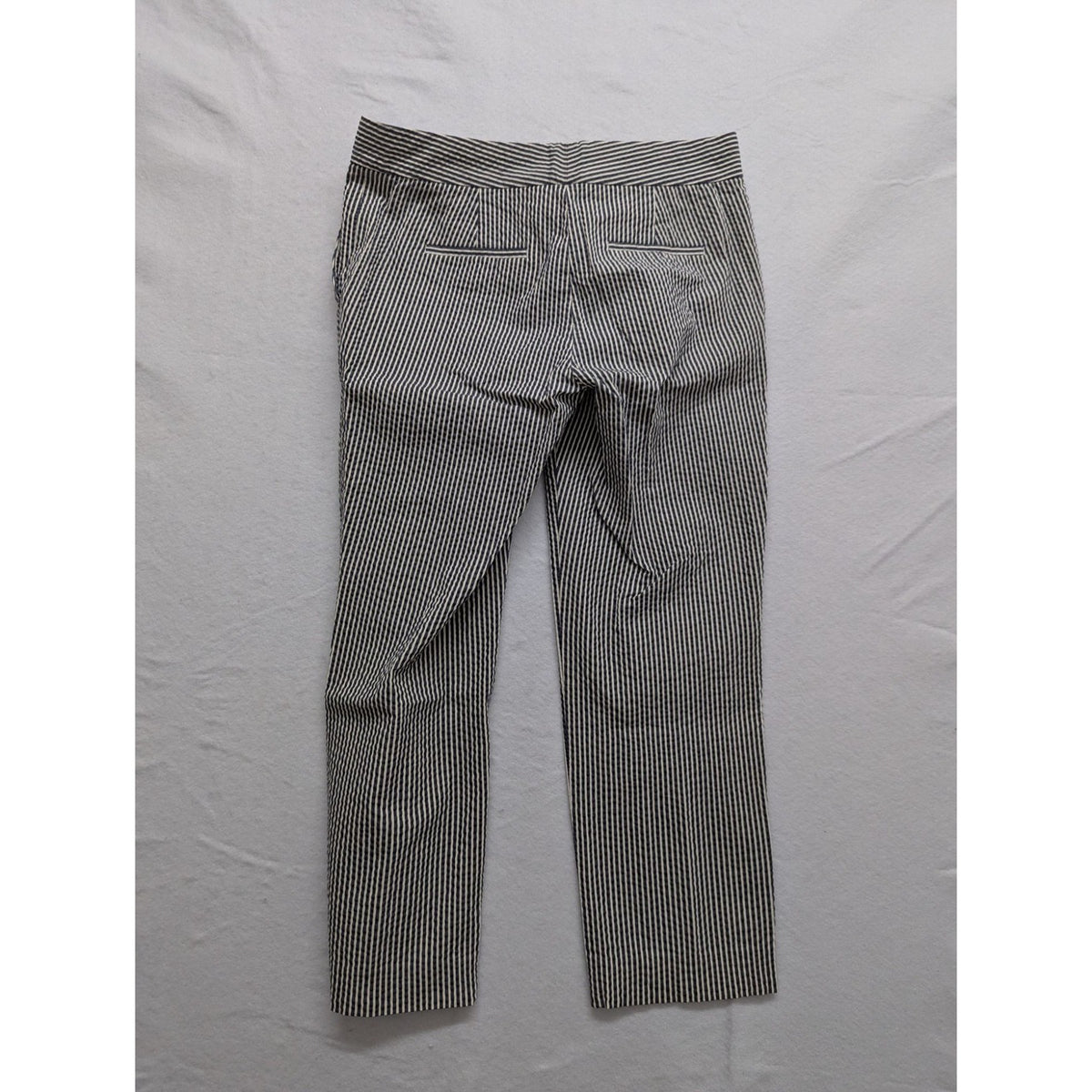 Ann Taylor Petite Devin Fit Striped Pants 4P Black & White