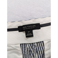 Ann Taylor Petite Devin Fit Striped Pants 4P Black & White