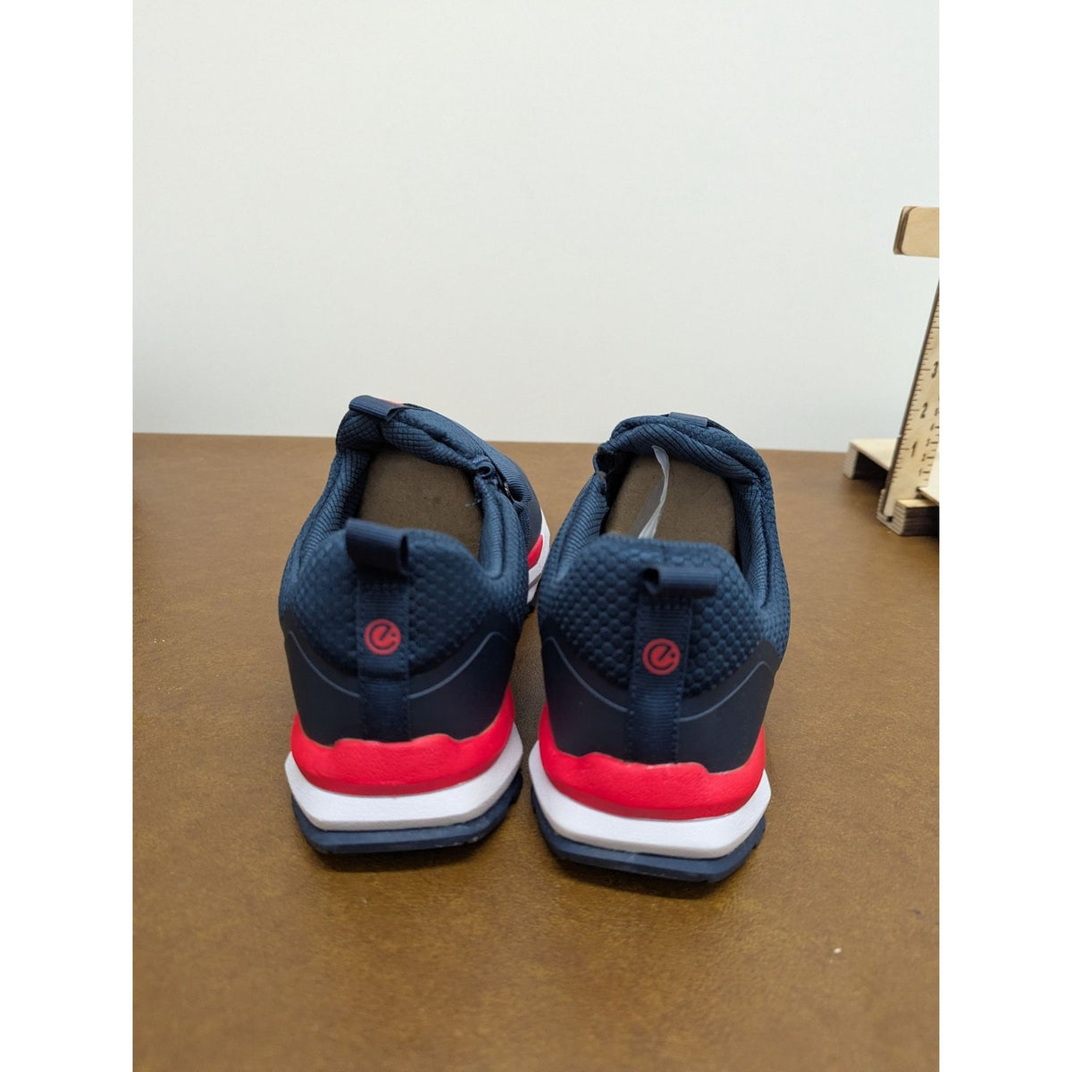 Echelon Mens Navy/Red/White Bike Shoes Size 12 Strap Design