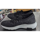 Lightweight Knit Athletic Sneakers Black Gray Bruno Marc slip on