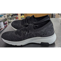 Lightweight Knit Athletic Sneakers Black Gray Bruno Marc slip on