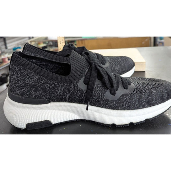 Lightweight Knit Athletic Sneakers Black Gray Bruno Marc slip on
