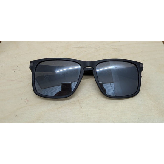 Polaroid Black Rectangular Polarized Sunglasses With Textured Frame