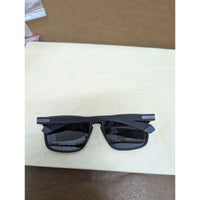 Polaroid Black Rectangular Polarized Sunglasses With Textured Frame