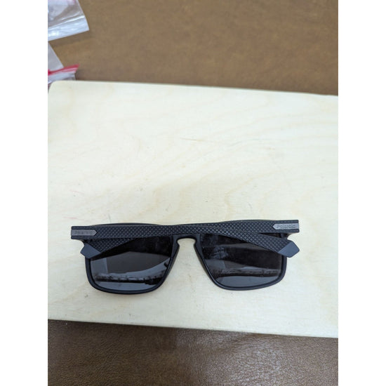 Polaroid Black Rectangular Polarized Sunglasses With Textured Frame
