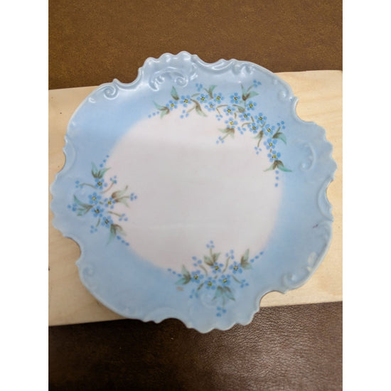 Vintage Blanche Griffith Hand Painted Porcelain Plate with Forget Me Not Floral