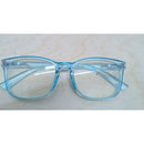 Transparent Blue Reading Glasses Unisex Lightweight Square Frame +2.50 Magnifica