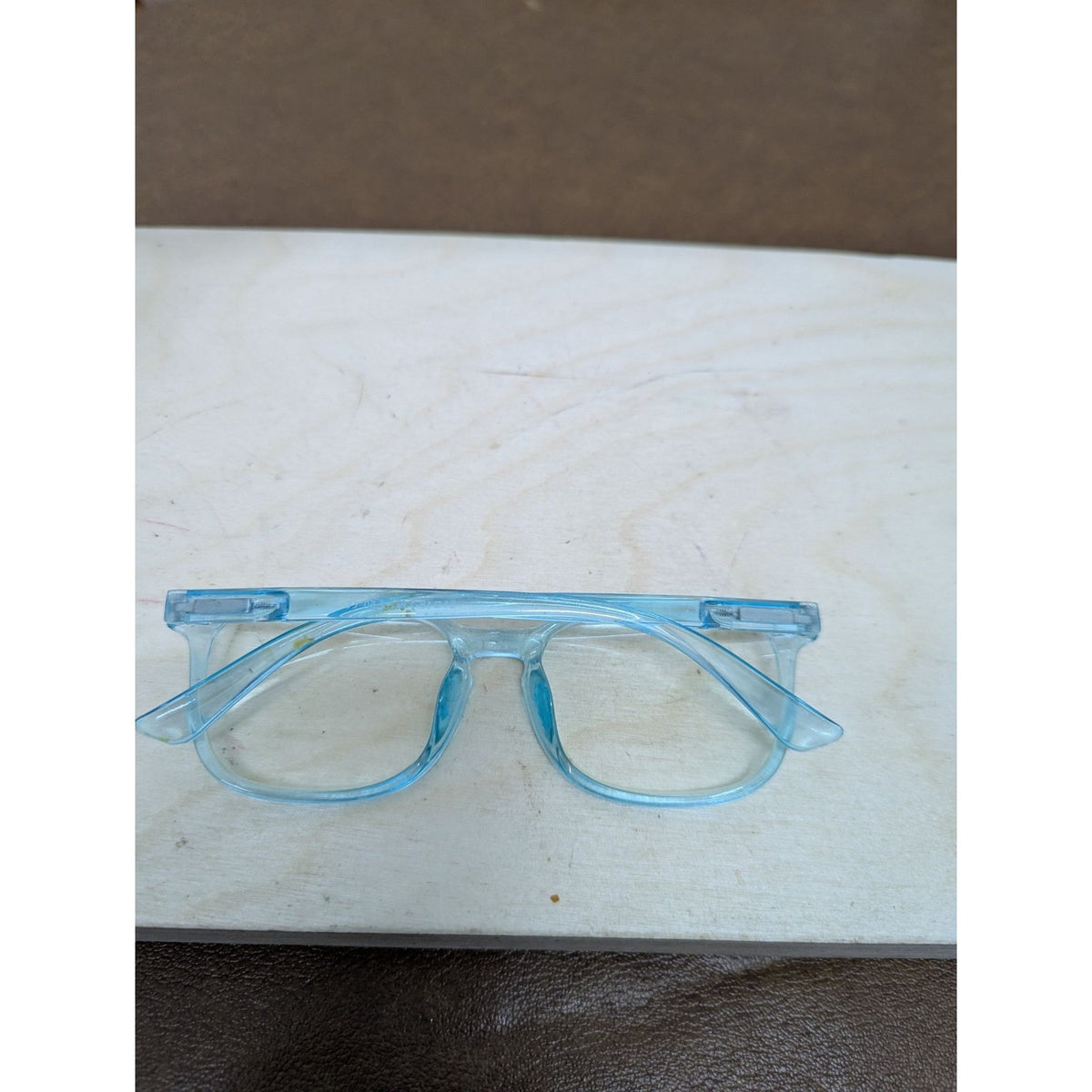 Transparent Blue Reading Glasses Unisex Lightweight Square Frame +2.50 Magnifica