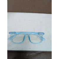 Transparent Blue Reading Glasses Unisex Lightweight Square Frame +2.50 Magnifica