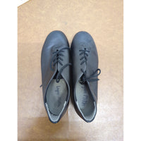 Black Lace-Up Tap Shoes With Metal Plates