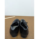 Black Lace-Up Tap Shoes With Metal Plates