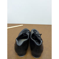 Black Lace-Up Tap Shoes With Metal Plates