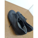 Black Lace-Up Tap Shoes With Metal Plates