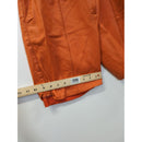 Vintage Orange Leather Shorts With Pleats & Side Tabs 18" Length