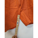 Vintage Orange Leather Shorts With Pleats & Side Tabs 18" Length