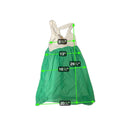 Green & White Sleeveless Chiffon Dress By Nymphe Halter Style Lightweight & Flow