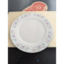 Dynasty Fine China Floral Pattern Plates 7.5 Inches White & Pastel Color