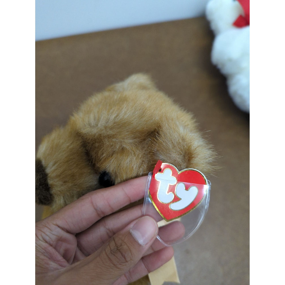 Ty Beanie Baby Teddy Bear Plush With Ribbon 10 Brown Collectible