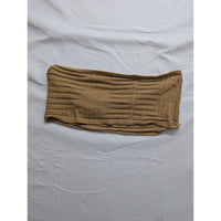 Womens Tan Ribbed Knit Tube Top XS