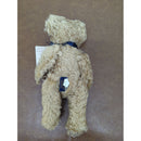 Boyds Collection Curly Beige Plush Teddy Bear With Navy Ribbon 12" Style #93600V Handmade In China