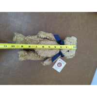 Boyds Collection Curly Beige Plush Teddy Bear With Navy Ribbon 12" Style #93600V Handmade In China