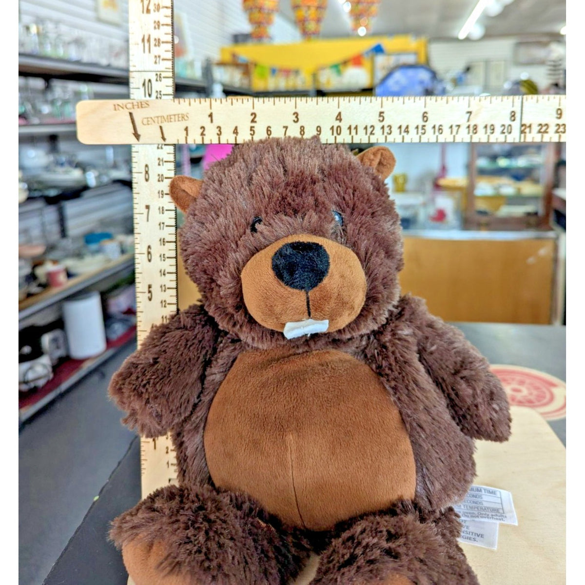 Microwaveable Plush Brown Beaver Stuffed Animal Warmies