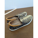 Donald J Pliner Womens Snake Print Slip-On Shoes Size 9 Brown & Tan Leather Trim