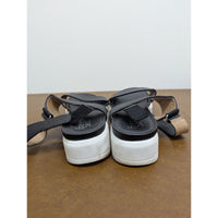 Franco Sarto Black Leather Strap Platform Sandals Size 11M