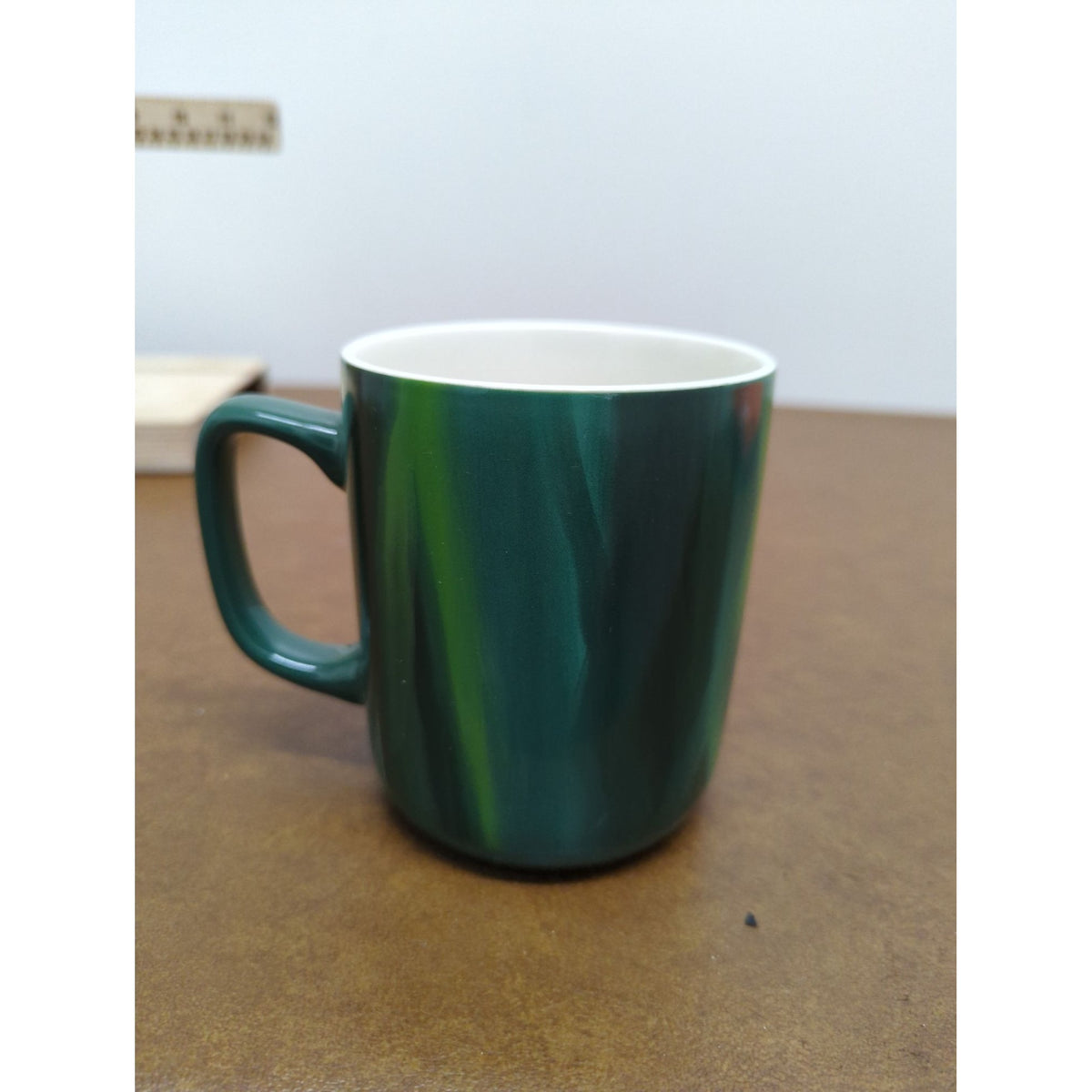 Starbucks Green Gradient Ceramic Mug 15 Oz Microwave & Dishwasher Safe