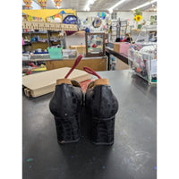 Stuart Weitzman Crocodile Embossed Leather Block Heel Loafers